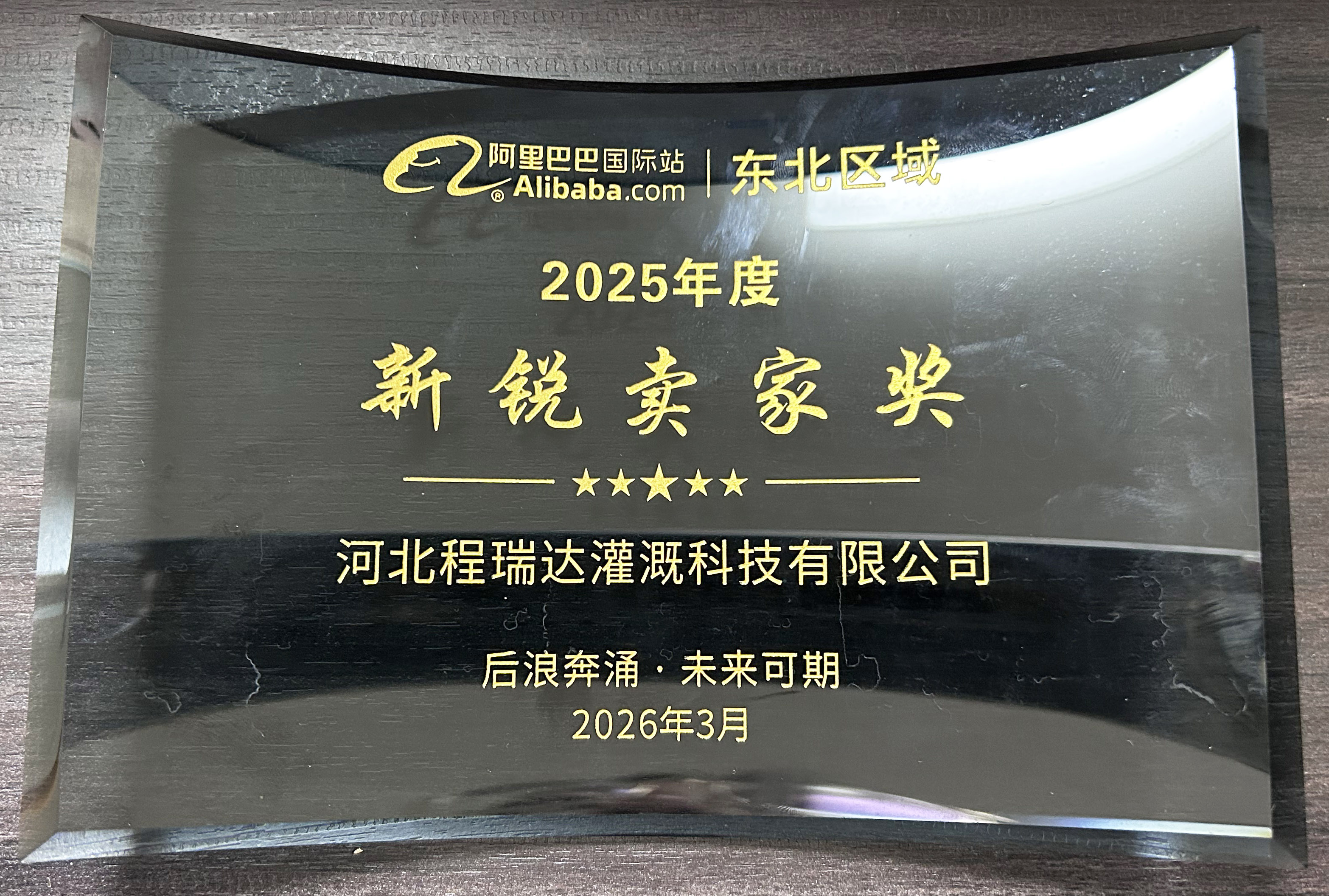 顺义程瑞达灌溉 | 荣获阿里国际站新锐卖家奖